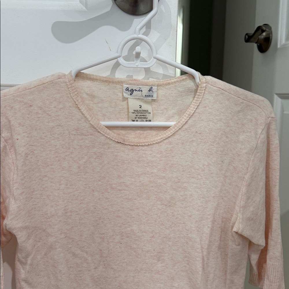AGNES B Light Pink Women's Top